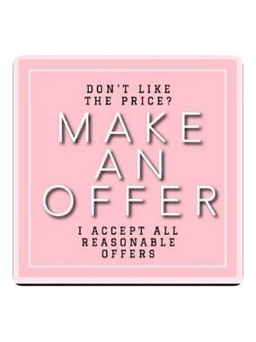 Make An Offer Pink Sign